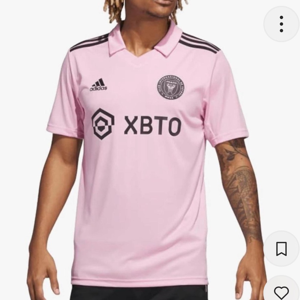 adidas pink Men's Soccer Inter Miami 22/23 Home Jersey